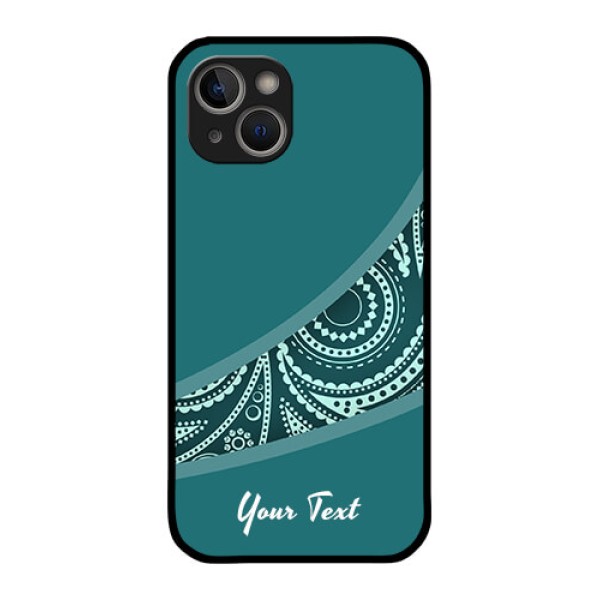 iPhone 14 Photo Printing on Glass Case - semi visible floral Design