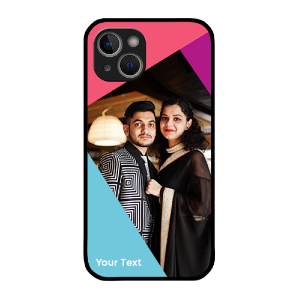 iPhone 14 Custom Glass Mobile Case - Stacked Triple colour Design iPhone 14 Custom Glass Mobile Case - Stacked Triple colour Design