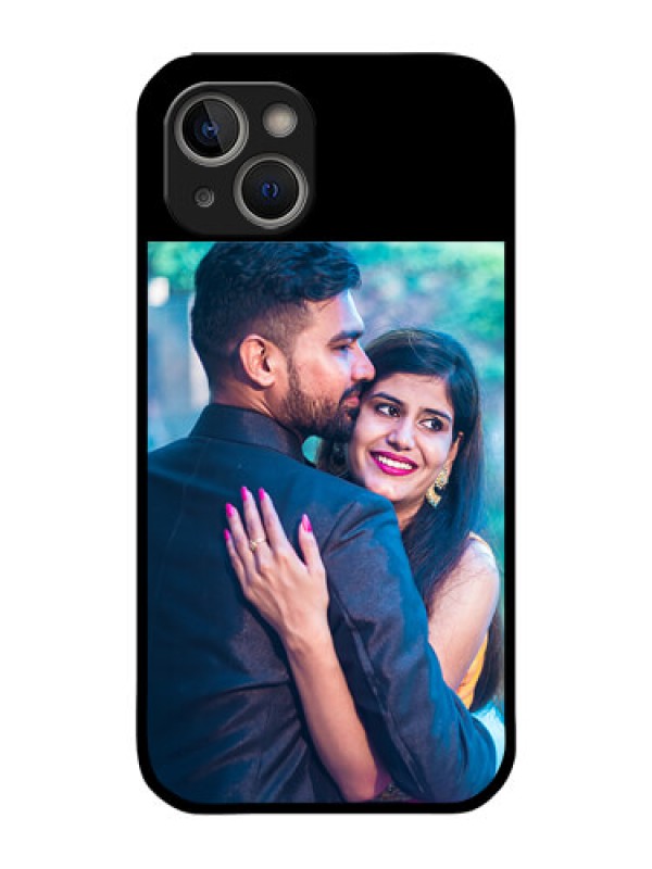 Custom iPhone 14 Custom Glass Phone Case - Upload Full Picture With Custom Color Design