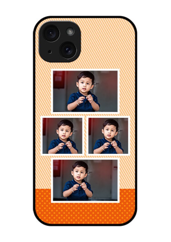 iPhone 15 Plus Custom Glass Phone Case - Bulk Photos Upload Design