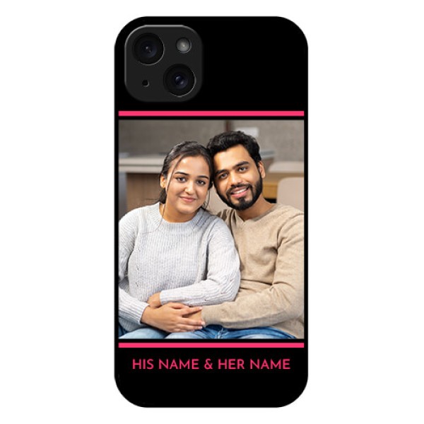 iPhone 15 Plus Custom Glass Phone Case - With Add Text Design