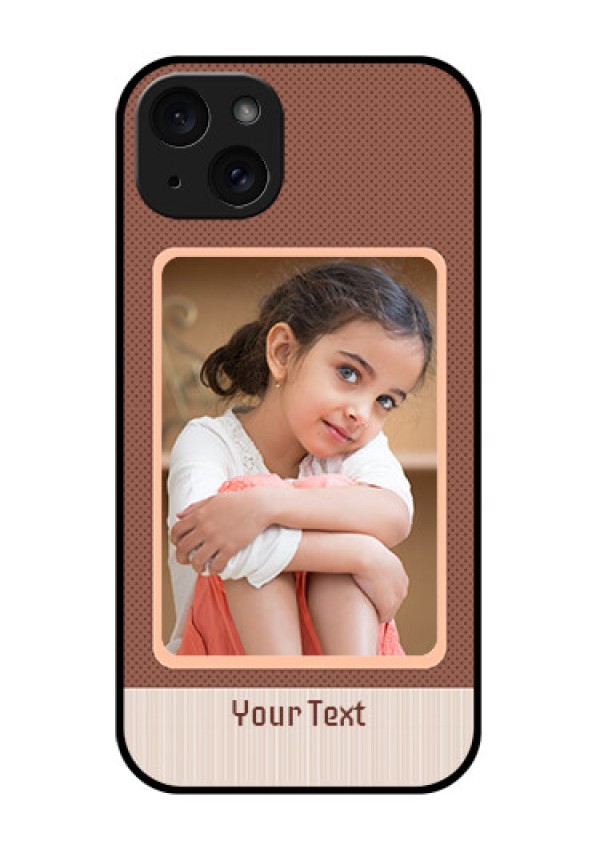 iPhone 15 Plus Custom Glass Phone Case - Simple Pic Upload Design