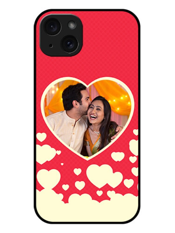 Custom iPhone 15 Plus Custom Glass Phone Case - Love Symbols Phone Cover Design