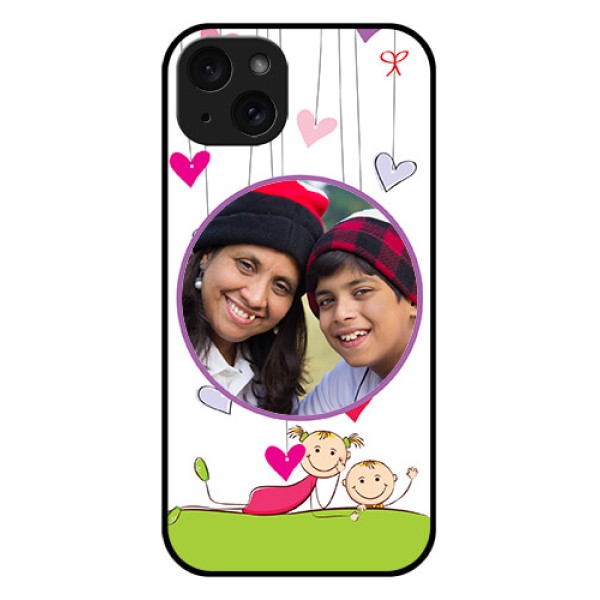 iPhone 15 Plus Custom Glass Phone Case - Cute Kids Phone Case Design