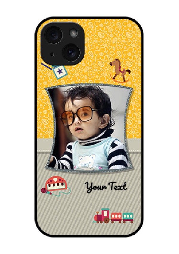 iPhone 15 Plus Custom Glass Phone Case - Baby Picture Upload Design