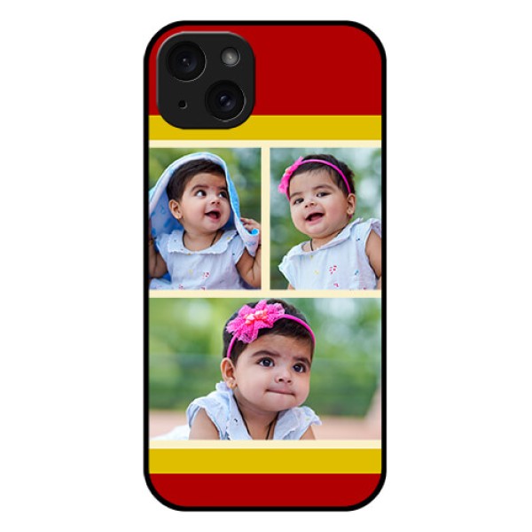 iPhone 15 Plus Custom Glass Phone Case - Multiple Pic Upload Design iPhone 15 Plus Custom Glass Phone Case - Multiple Pic Upload Design
