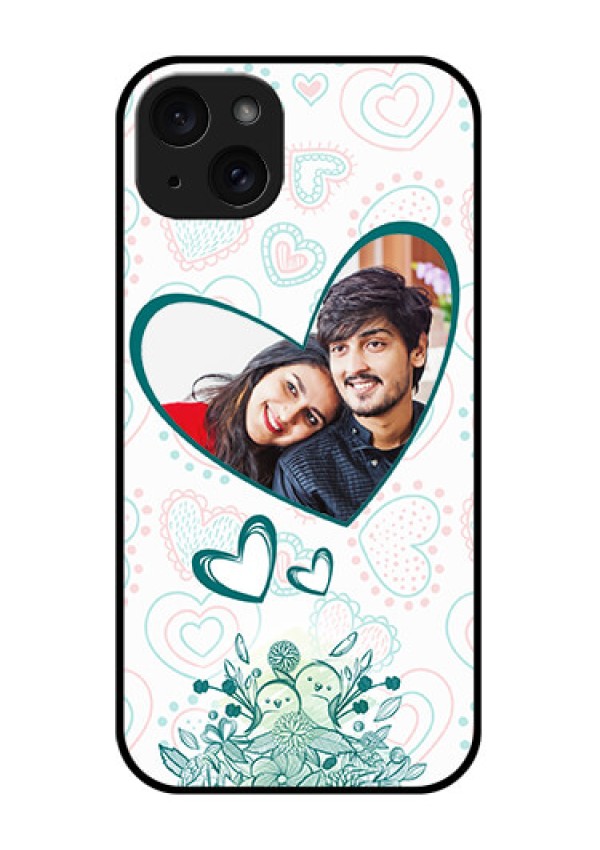 iPhone 15 Plus Custom Glass Phone Case - Premium Couple Design