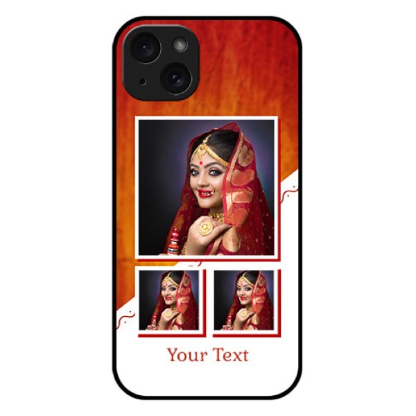 iPhone 15 Plus Custom Glass Phone Case - Wedding Memories Design iPhone 15 Plus Custom Glass Phone Case - Wedding Memories Design