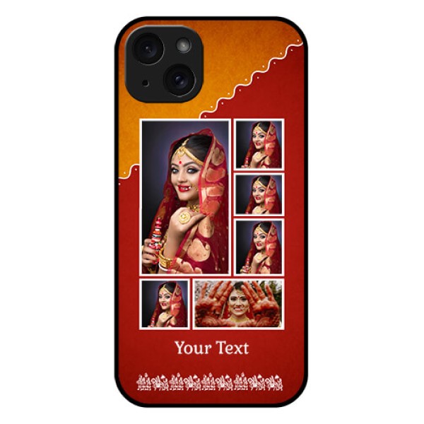 iPhone 15 Plus Custom Glass Phone Case - Wedding Pic Upload Design iPhone 15 Plus Custom Glass Phone Case - Wedding Pic Upload Design