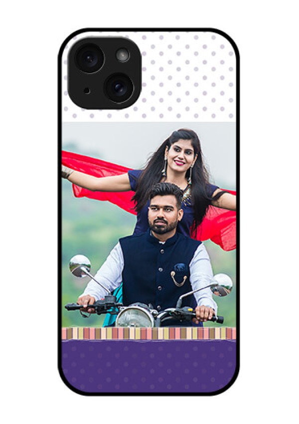 iPhone 15 Plus Custom Glass Phone Case - Cute Family Design