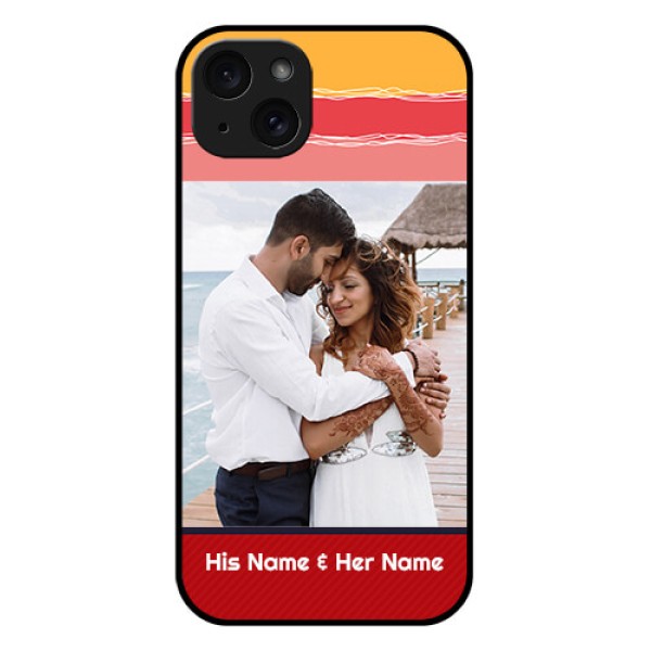iPhone 15 Plus Custom Glass Phone Case - Colorful Case Design