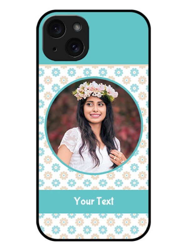 Custom iPhone 15 Plus Custom Glass Phone Case - Beautiful Flowers Design