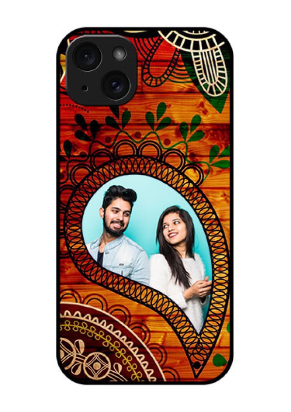 iPhone 15 Plus Custom Glass Phone Case - Abstract Colorful Design