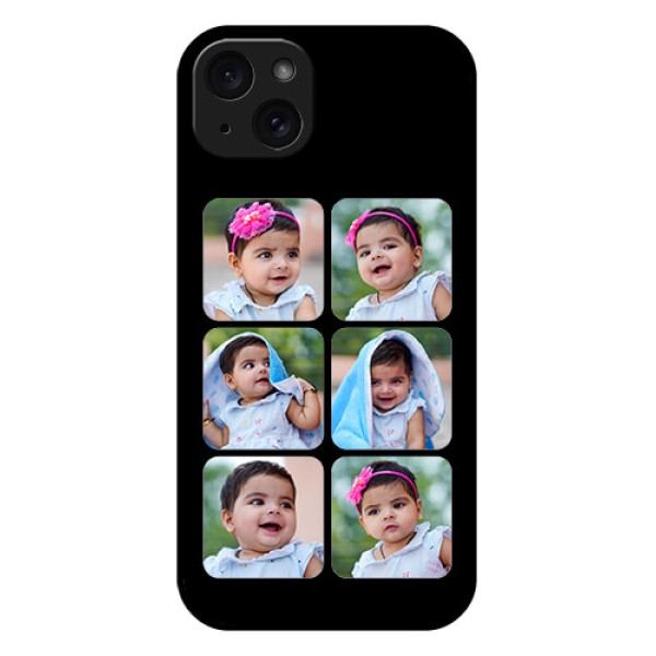 iPhone 15 Plus Custom Glass Phone Case - Multiple Pictures Design