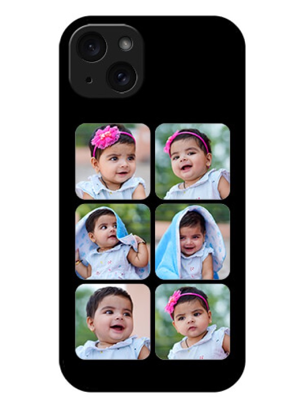 Custom iPhone 15 Plus Custom Glass Phone Case - Multiple Pictures Design