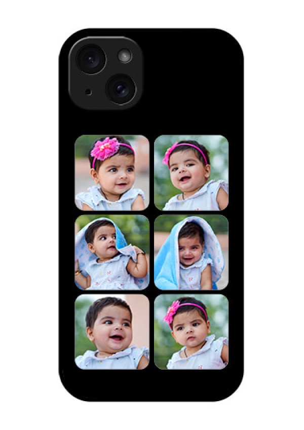 iPhone 15 Plus Custom Glass Phone Case - Multiple Pictures Design