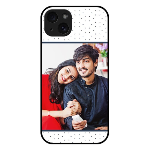 iPhone 15 Plus Custom Glass Phone Case - Premium Dot Design