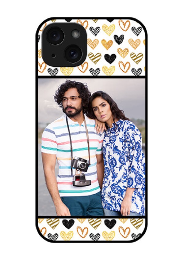 iPhone 15 Plus Custom Glass Phone Case - Love Symbol Design