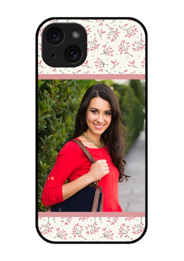 iPhone 15 Plus Custom Glass Phone Case - Stunning Floral Design