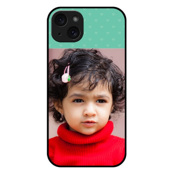 iPhone 15 Plus Custom Glass Phone Case - Lovers Picture Design