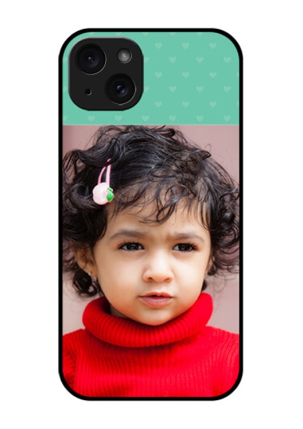 iPhone 15 Plus Custom Glass Phone Case - Lovers Picture Design