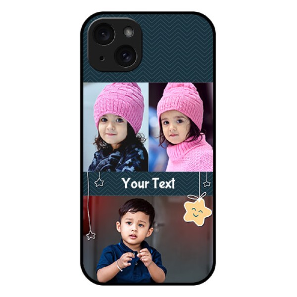 iPhone 15 Plus Custom Glass Phone Case - Hanging Stars Design