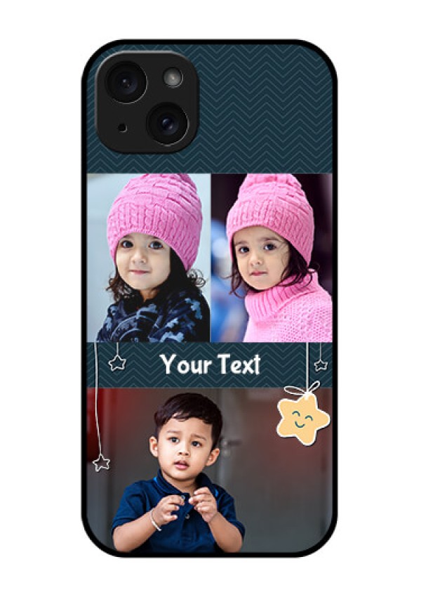iPhone 15 Plus Custom Glass Phone Case - Hanging Stars Design