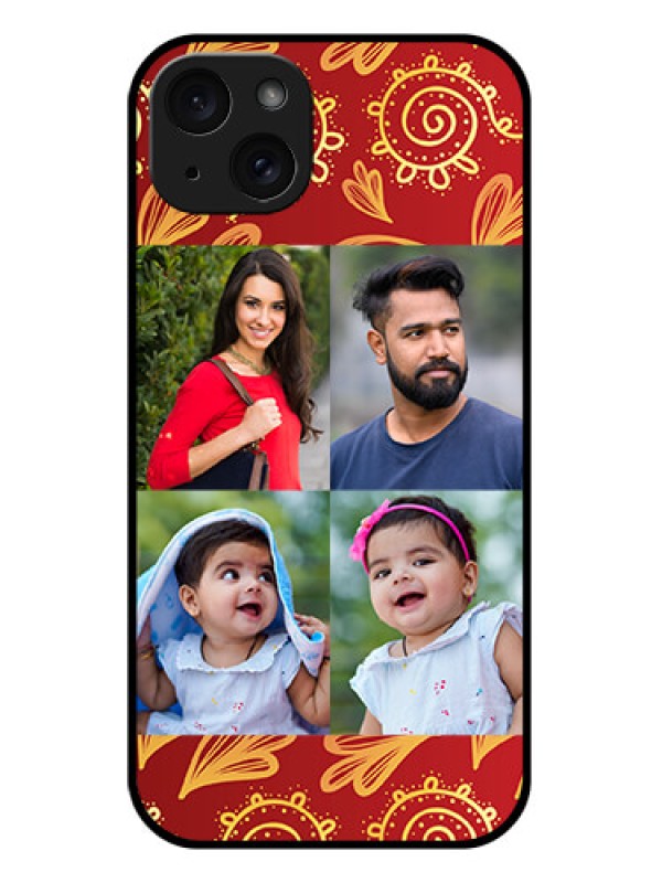 Custom iPhone 15 Plus Custom Glass Phone Case - 4 Image Traditional Design