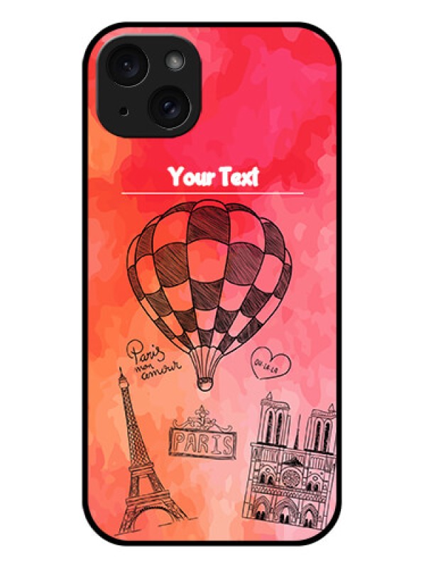 Custom iPhone 15 Plus Custom Glass Phone Case - Paris Theme Design