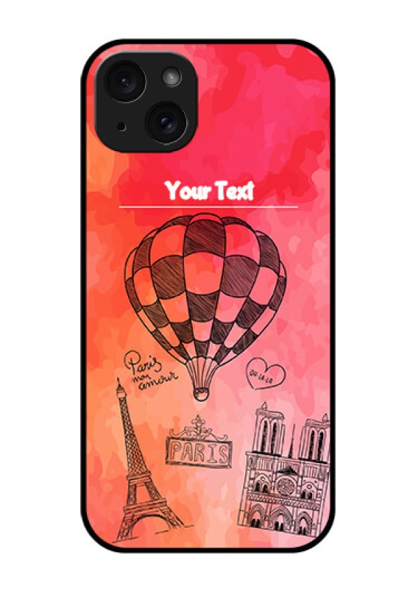 iPhone 15 Plus Custom Glass Phone Case - Paris Theme Design