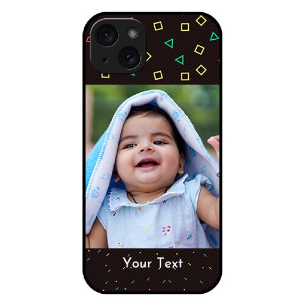 iPhone 15 Plus Custom Glass Phone Case - With Confetti Birthday Design iPhone 15 Plus Custom Glass Phone Case - With Confetti Birthday Design