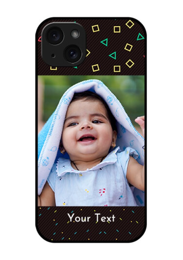 iPhone 15 Plus Custom Glass Phone Case - With Confetti Birthday Design