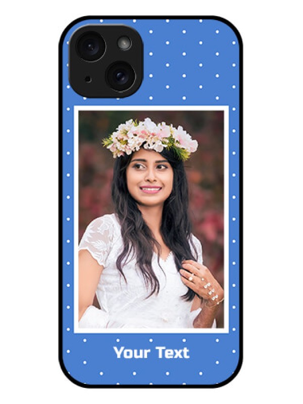 Custom iPhone 15 Plus Custom Glass Phone Case - Polka Dots Design
