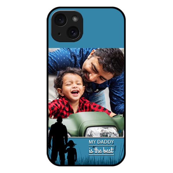 iPhone 15 Plus Custom Glass Phone Case - Best Dad Design