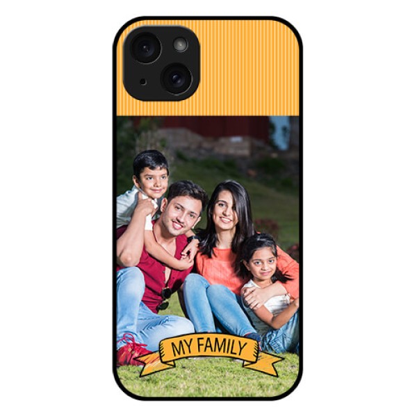 iPhone 15 Plus Custom Glass Phone Case - My Family Design