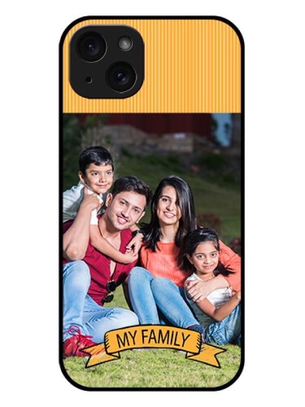 Custom iPhone 15 Plus Custom Glass Phone Case - My Family Design