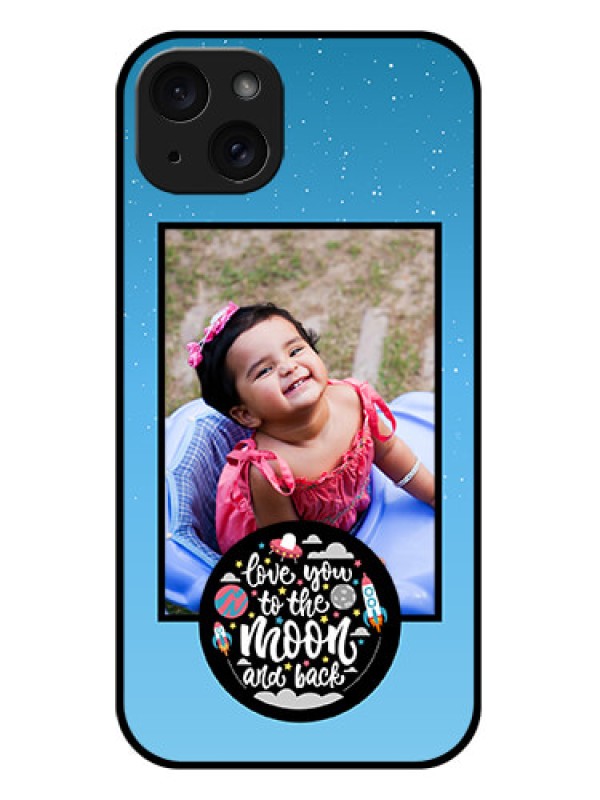 Custom iPhone 15 Plus Custom Glass Phone Case - Wave Pattern Colorful Design