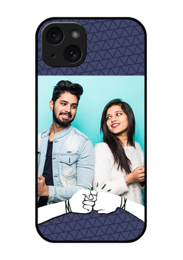 iPhone 15 Plus Custom Glass Phone Case - With Best Friends Design
