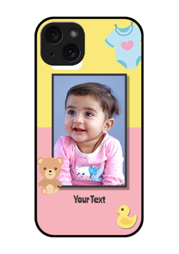 iPhone 15 Plus Custom Glass Phone Case - Kids 2 Color Design