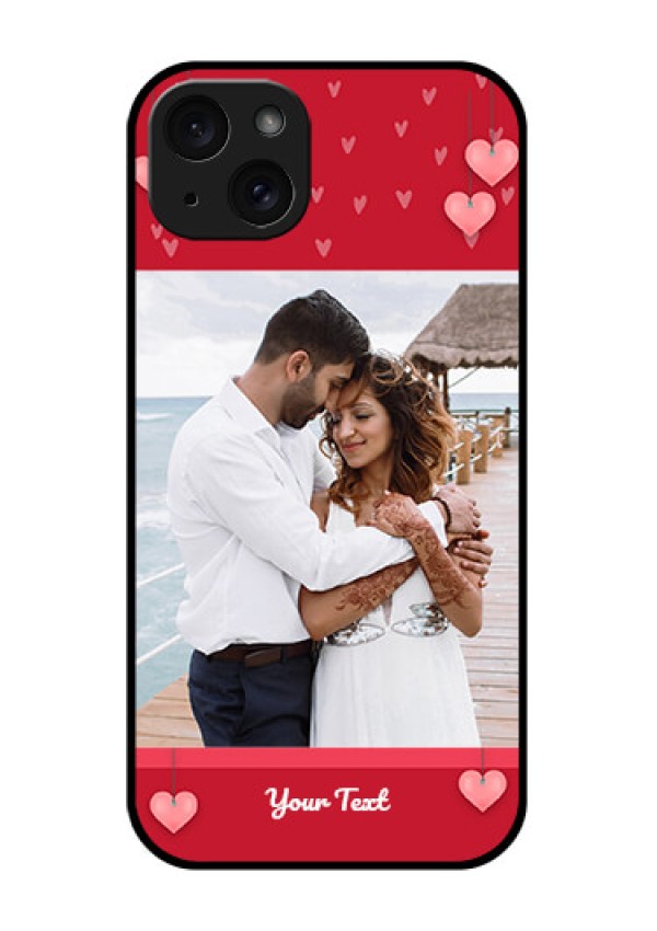 iPhone 15 Plus Custom Glass Phone Case - Valentines Day Design