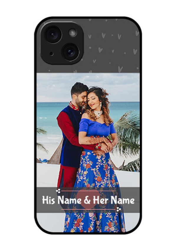 iPhone 15 Plus Custom Glass Phone Case - Buy Love Design With Photo Online