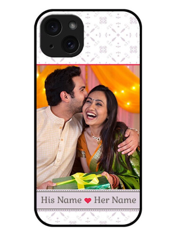 Custom iPhone 15 Plus Custom Glass Phone Case - With Photo And Ethnic Design