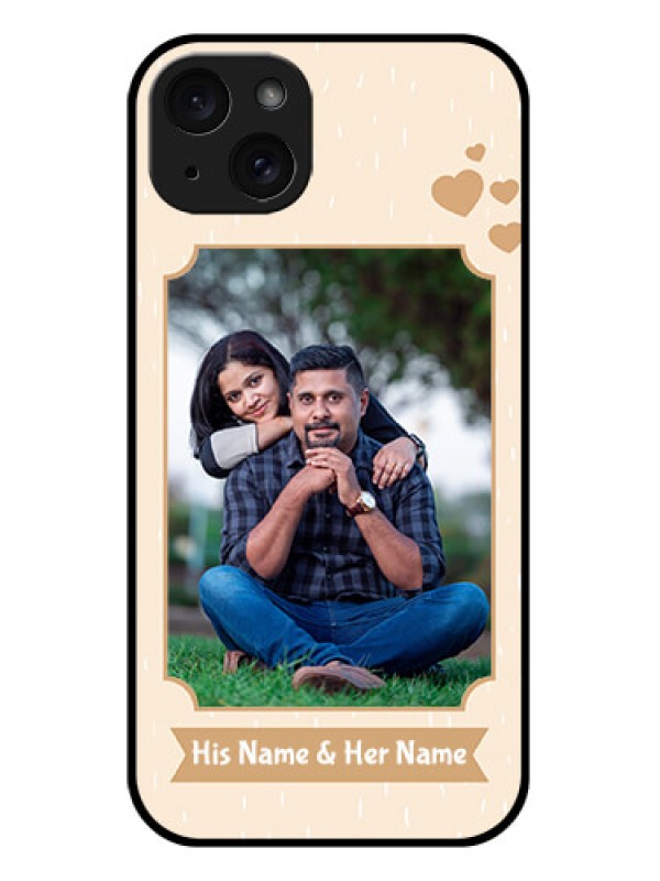 Custom iPhone 15 Plus Custom Glass Phone Case - With Confetti Love Design