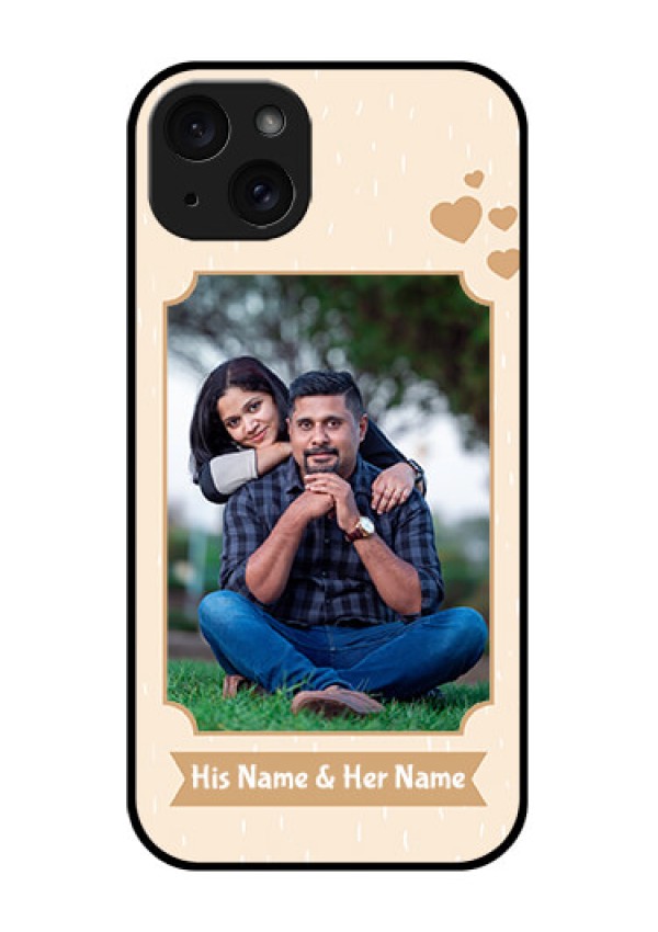 iPhone 15 Plus Custom Glass Phone Case - With Confetti Love Design