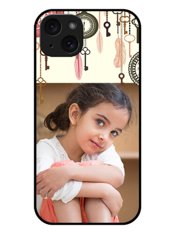 Custom iPhone 15 Plus Custom Glass Phone Case - Boho Style Design