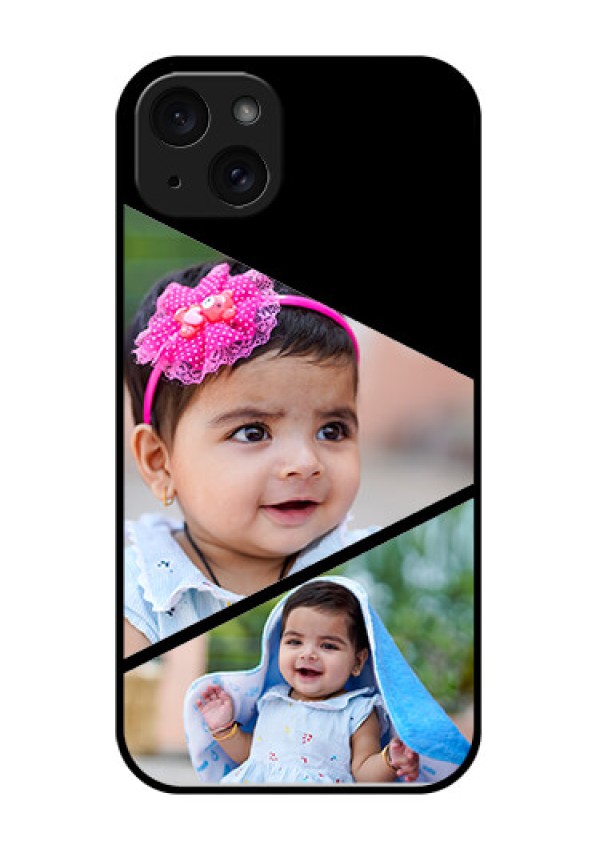 iPhone 15 Plus Custom Glass Phone Case - Semi Cut Design