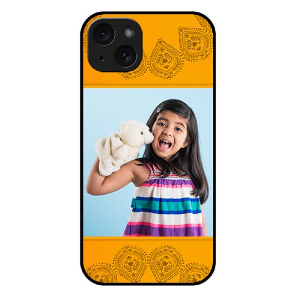 iPhone 15 Plus Custom Glass Phone Case - Photo Wedding Design