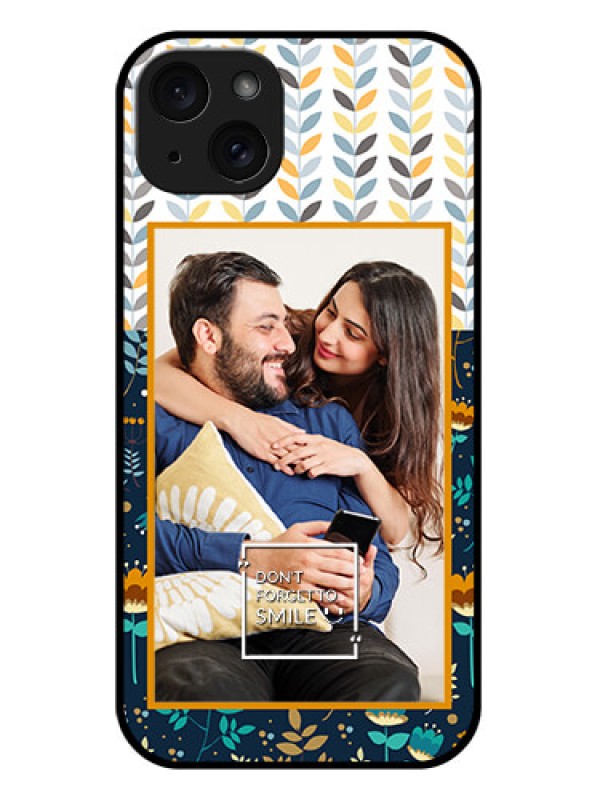 Custom iPhone 15 Plus Custom Glass Phone Case - Pattern Design