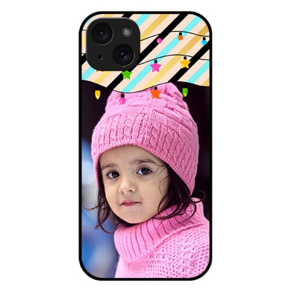 iPhone 15 Plus Custom Glass Phone Case - Lights Hanging Design