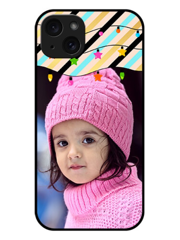 Custom iPhone 15 Plus Custom Glass Phone Case - Lights Hanging Design